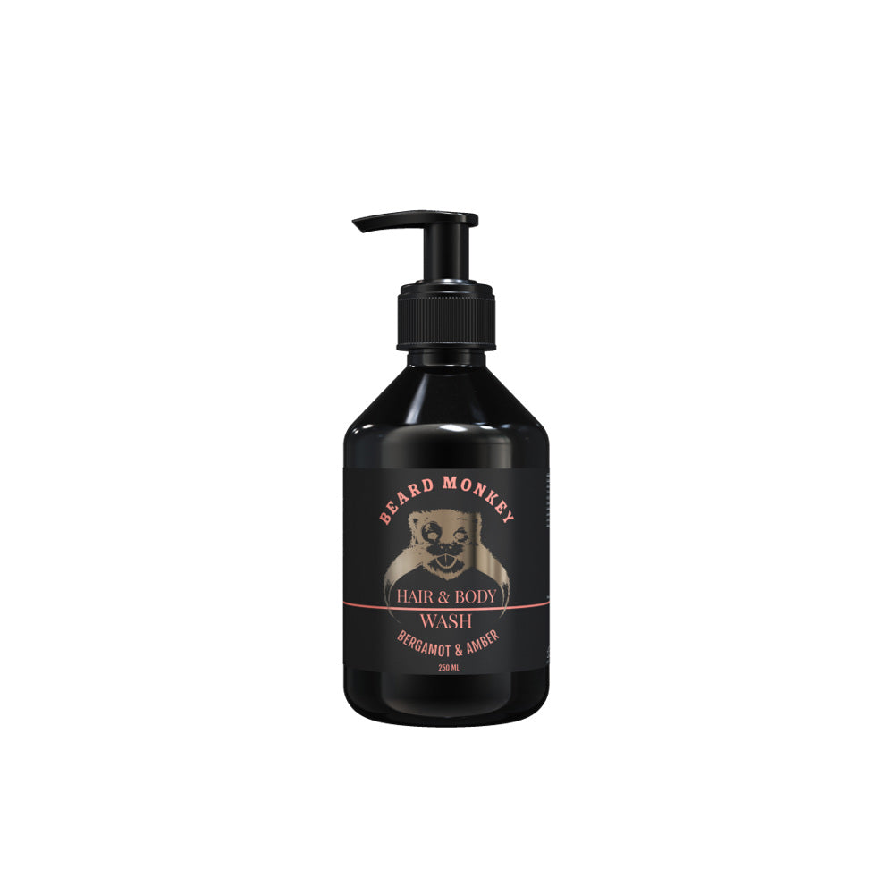 Beard Monkey Hair & Body Wash Bergamot & Amber 250 ml - Diyora
