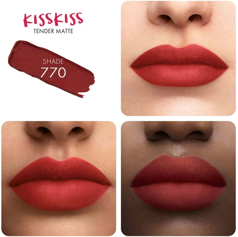 Guerlain KissKiss Tender Matte Lipstick 770 Desire Red 2,8 g - Diyora